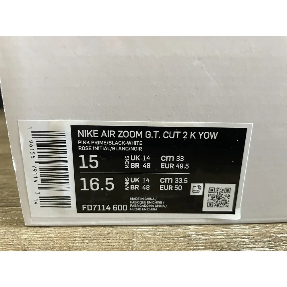 Nike Air Zoom G.T. Cut 2 Kay Yow Pink Prime Black Men’s Sz 15 FD7114-600 - Picture 8 of 8